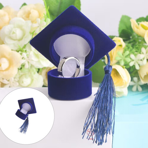 Elegante Ringbox mit Abschlussmotiv und geräumigem-Rot 2