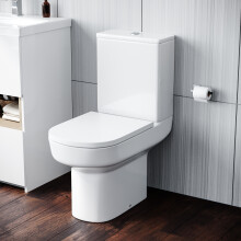 Anna Stylish Round Rimless Close Coupled Toilet With Soft Close Seat