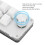 Mini 6-Key Programmable Mechanical Keypad with Knob, Acrylic, Black/White 2