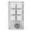 Mini 6-Key Programmable Mechanical Keypad with Knob, Acrylic, Black/White 6