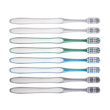 Men's Hard Bristle Toothbrush Set 8 Pack with Ergonomic Comfort Grip for Travel and Daily Use