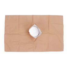 Light Tan 50x80cm Cotton Face Sheet for Beauty Spa Washable Bed Cover