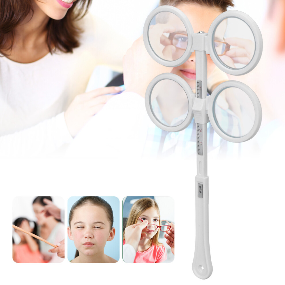 White Adjustable Plastic Optical Flipper With Vision Test Card Â (0.5 D)