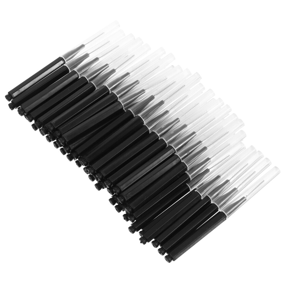 Interdental Brushes with Soft Fine Bristles for Plaque Removal and Gum Care, 50pcs Black Wrapped
