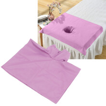 Kosmetiksalon Baumwoll-Massagetischbezug waschbar 50x80cm Gesichtsschutz Lila
