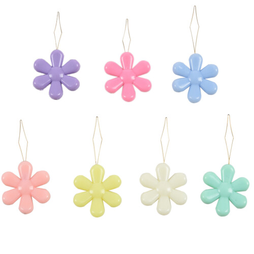 30pcs Random Color plastic+metal Flower  Wire Loop DIY Needle Threader Stitch Insertion Hand Machine Sewing Tool 2