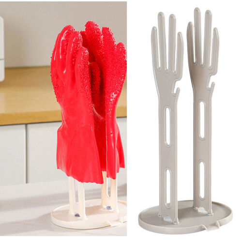 Suction Mount Storage Rack For Dish Towels And Cleaning-White 2