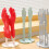 Suction Mount Storage Rack For Dish Towels And Cleaning-White 7
