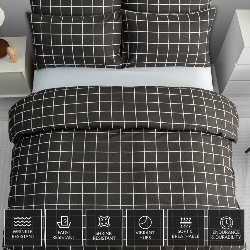Brushed Microfiber Double Duvet Cover Set 2