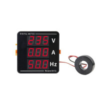 VoltíMetro AmperíMetro de CA Tres Pantallas Medidor de Frecuencia de Voltaje de Corriente AC50-500V AC0-120A 10-99.9Hz