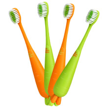 Kids Soft Toothbrush Set with Extra Soft Bristles, Cute Carrot Design and Ergonomic Child Grip