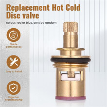 2 pcs 1/2 inch 20 Teeth Ceramic Tap Cartridge Disc Quarter Turn Valve Replacement Hot Cold
