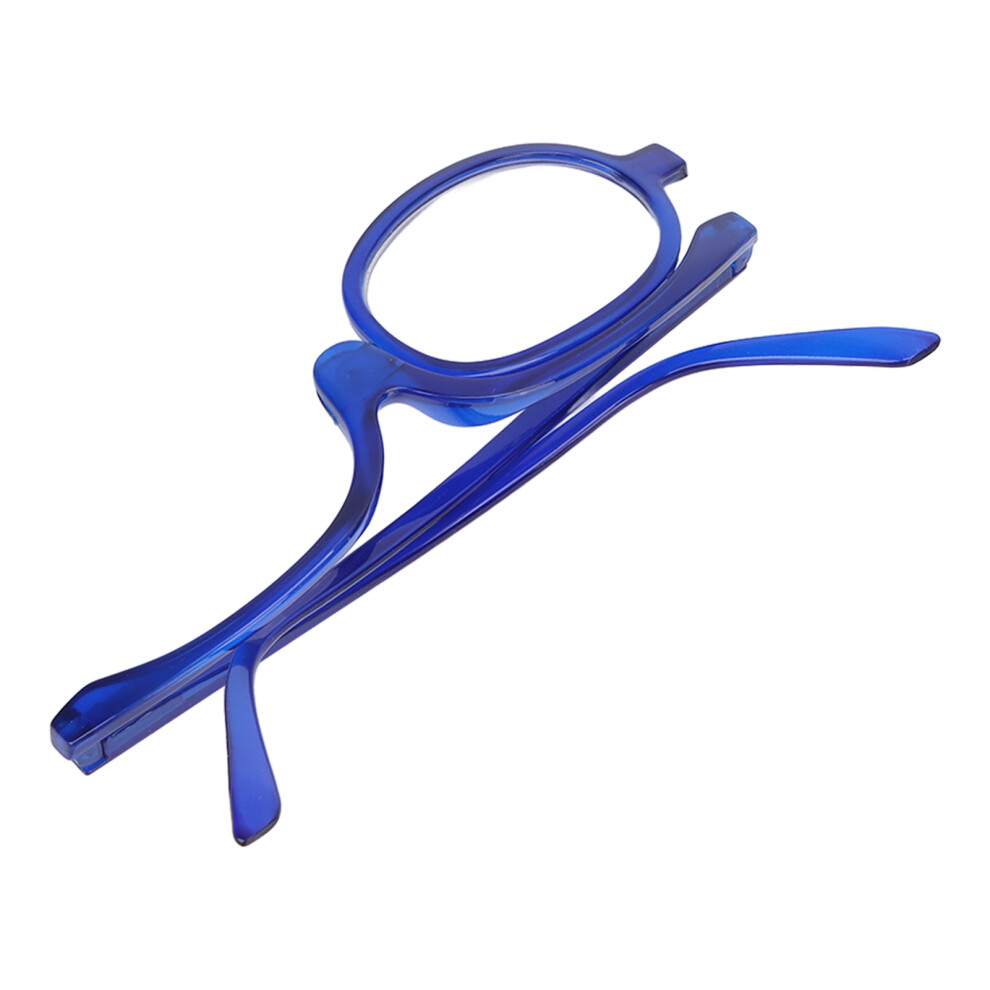 Magnifying Makeup Glasses Blue +4.00 Portable Fashion Flip-Down Cosmetic Glasses