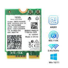 Carte WiFi 1650i AX201NGW + Antenne 2x8DB + Déflecteur 3000Mbps WIFI6 2.4G/5G Cnvio2 5.1 Adaptateur WiFi pour Win10/Win11