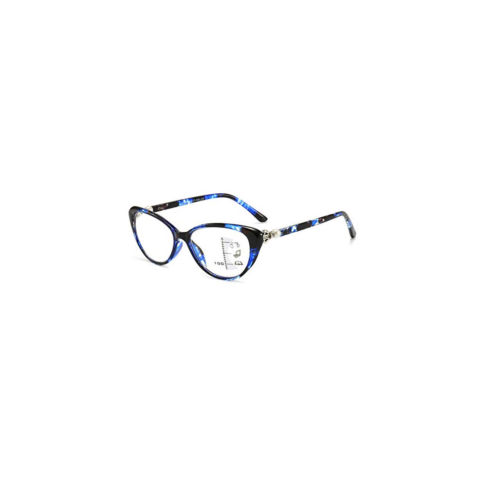 Cat Eye Reading Glasses for Women, Anti Glare Lenses, Spring Hinge Comfort, Stylish Frame