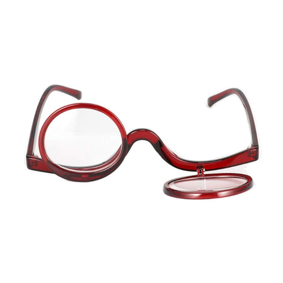 Flip Reading Glasses with Spring Hinge Comfort, Foldable FlipUp Readers for Men and Women