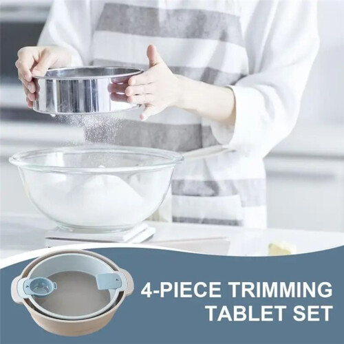 Kitchen Flour Sieve Strainer Handheld Semi-Automatic Sugar Sifter Powder Shaker Space-Saving Kitchen Baking Tool L 2