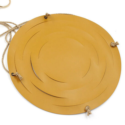 Leather Planter Hanging Basket Multi-Level Indoor-Yellow S 1