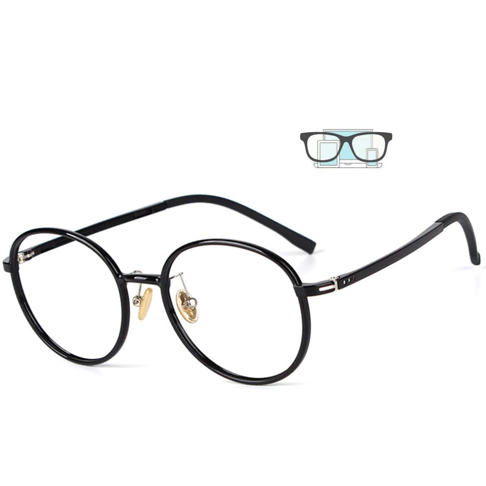 Blue/Light/Black Reading Glasses With Anti Protection, 1.5X Magnification, Tr90 Temples, Frame