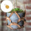 Leather Planter Hanging Basket Multi-Level Indoor-Yellow S 3