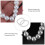 2 x Bracelet élastique de faux perles Blanc 7