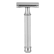 New Safety Mens Folding Shaving Double Classic Safety Shaver Men'S Silver