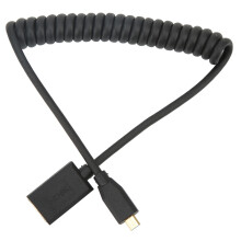 Cabo de conexão universal Micro HD para HD com mola, 8K60Hz, OD4.0, para câmeras, tablets e TVs, 1,2 m, ponta reta.