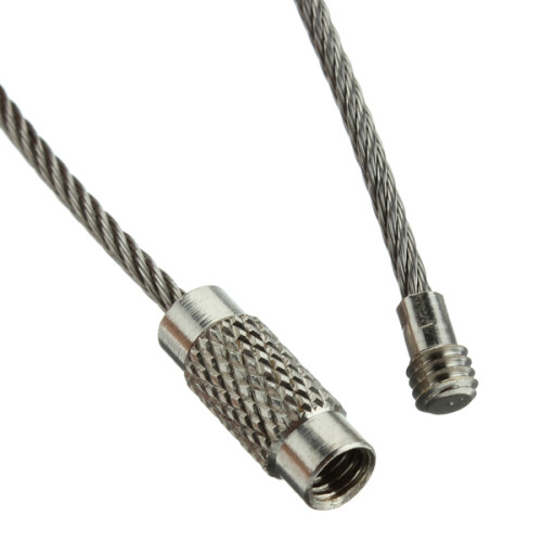 5pcs Stainless Steel Screw Locking Wire Keychain Cable Key Rings Outdoor Accessory 2