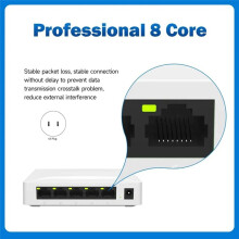 Network 5 Port 100/1000Mbps Gigabit Network Ethernet Adapter Fast RJ45 Ethernet Switcher LAN Hub US Plug
