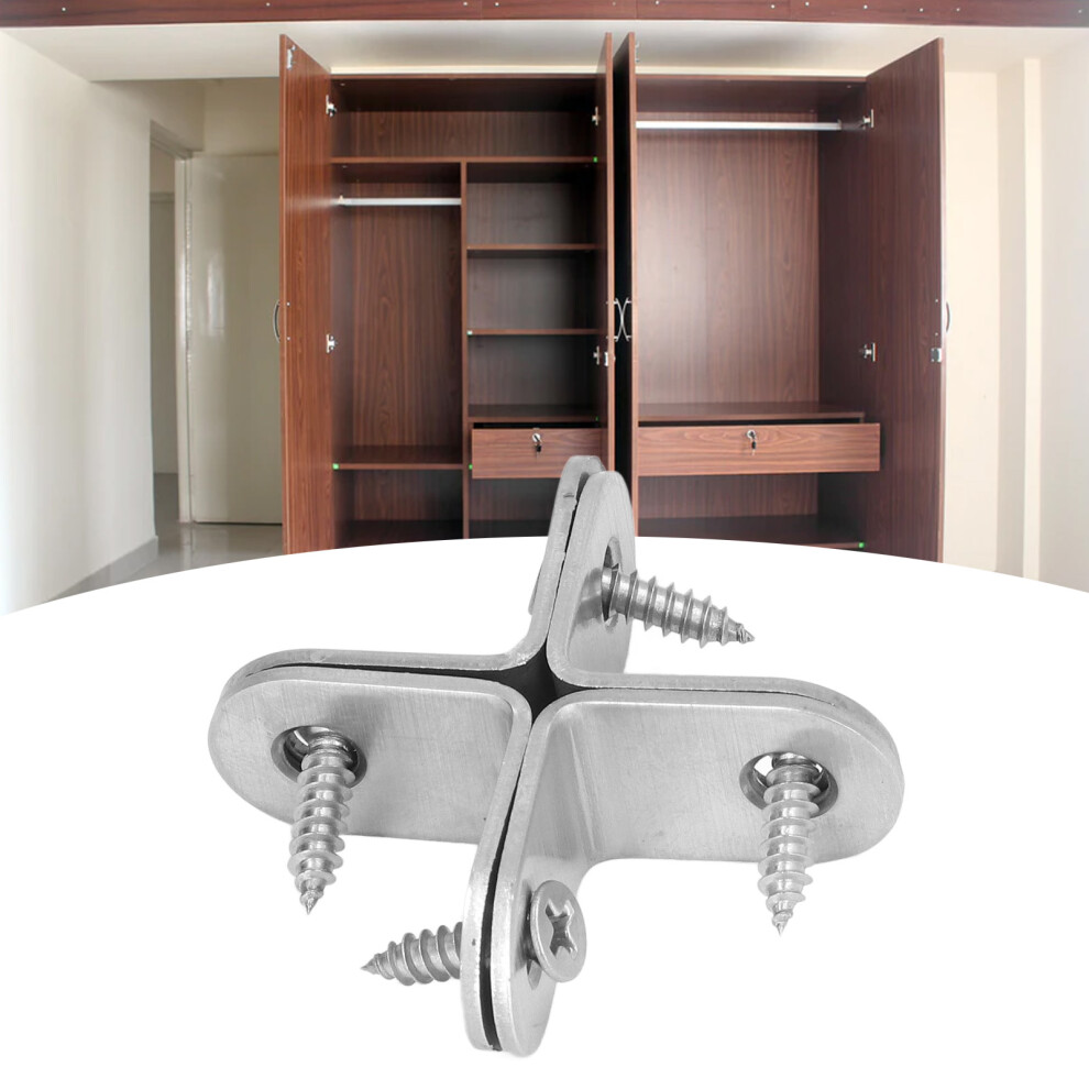 20Pcs Stainless Steel Corner Brackets & Screws Set For Diy Furniture & Shelving 5091375560881