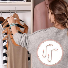 50 STKS Hanger Connector Haken Hanger Extender Haken Stabiele Kleerhanger Connector voor Kleerhangers Rose Goud