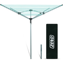 4 Arm Rotary Clothes Airer with Cover & Spike