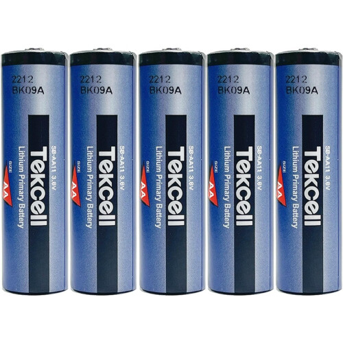 5Pack SBAA11 3.6V 2400mAh Lithium AA Batteries for Tekcell 14505 Replacement with Long Runtime