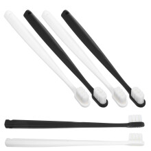 6pcs Soft Bristle Toothbrush for Adults Sensitive Gums Ergonomic Grip Travel Size Black and White