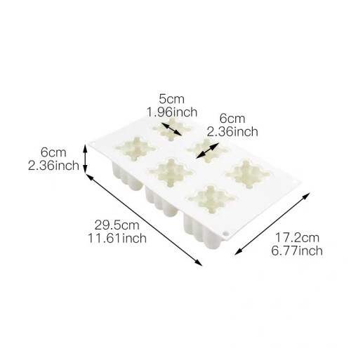 Silikonform / Kerzenform Bubble für 6 Kerzen 2