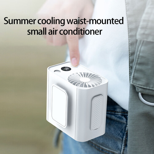 Comfortable Waist Attachment Fan With Strong ABS Case-White 2