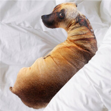 3D Cute Bend Dog Printed Poduszka do Rzucania Realistyczne Zwierzę ŚMieszna GłOwa Psa Cosplay DziecięCa Ulubiona Zabawka Poduszka do Domu