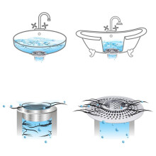 Abfluss-HaarfäNger, Wannenablauf-Schutzsieb, Badewannen-Duschabfluss-Haarfalle/Stopper, Wannenabfluss-HaarfäNger