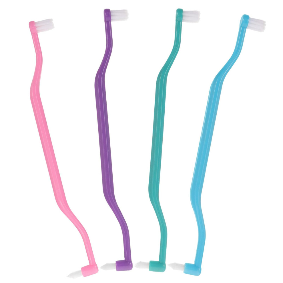 4pcs DualEnded Orthodontic Toothbrush and Interdental Brush for Braces, Small Mouths, Precision Cleaning