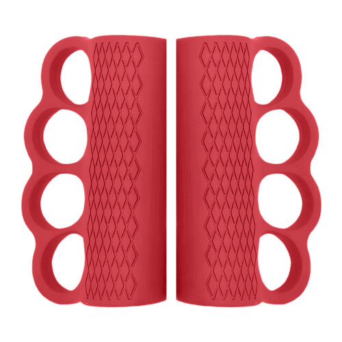 Flexible Silicones Exercise Grip For Powerlifting Muscle-Red