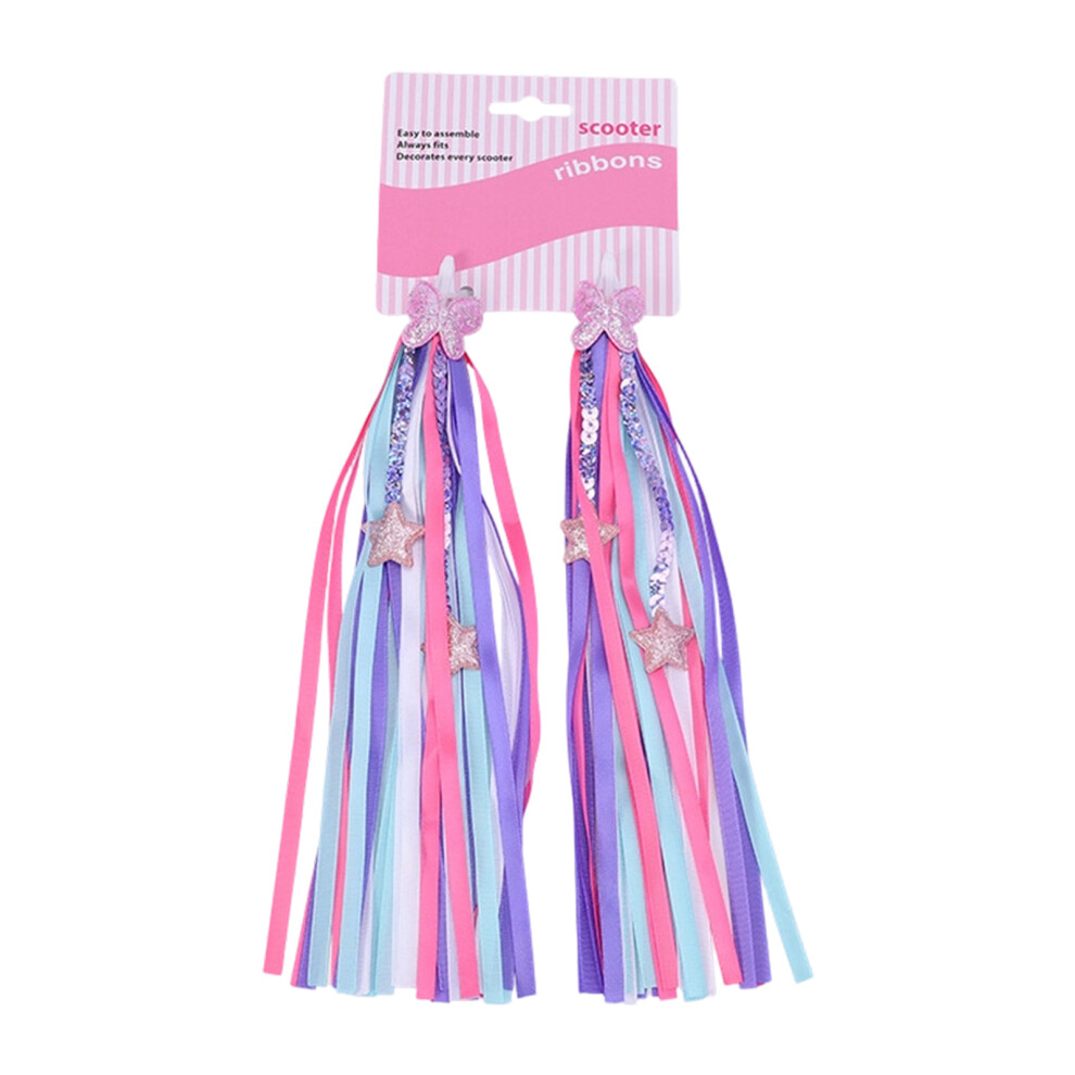 Bicycles Handlebar Scooter Streamers Bike Grip Ribbon-Purple 7751001316777