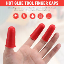 Protector de Dedo de Silicona, 20 Piezas Protector de Dedo Herramienta de Pegamento Caliente Tapa de Dedo Proteccion de Silicona, Cubierta de Dedo