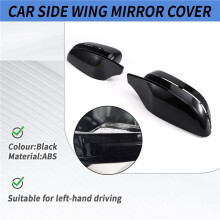 Car Side Wing Mirror Cover for 3 5 7 8 Series G20 G21 G28 320d 330e 330i G30 G38 G11 G12 G15 G16 LHD,Black