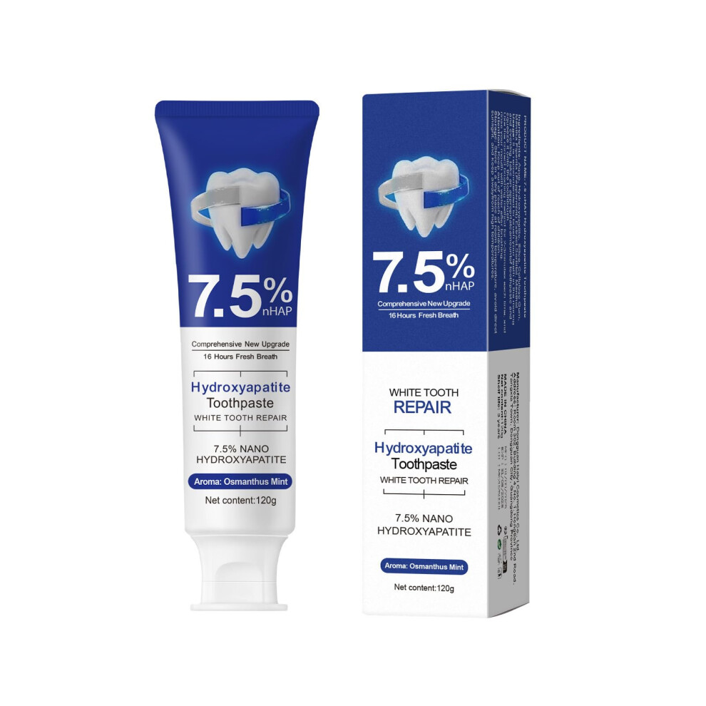 Fluoride 7.5% Nano Hydroxyapatite Toothpaste for Enamel  and Sensitive Teeth Relief, Mild Mint 4.23oz