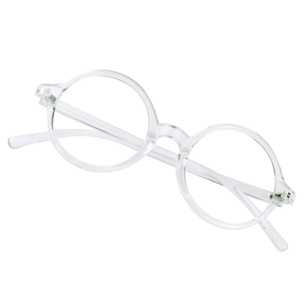 Blue Light Blocking Glasses for Women and Men, Stylish Oval Frame Computer Reading Glasses, Clear Lens +0.25