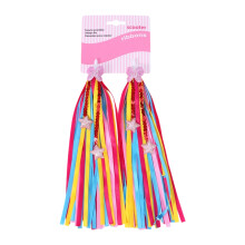 Banderoles de vélo colorées pour filles et garçons, ruban-Jaune