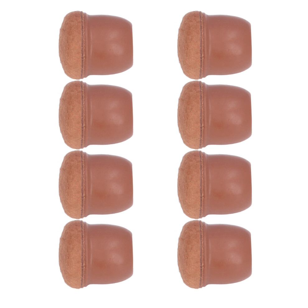 8Pcs Brown Tpe Chair Leg Covers Set For 14-37Mm Furniture Legs 8081390347786