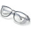 Blue Light Blocking Reading Glasses 2.0x UV Protection AntiSaliva Safety Gray Rectangle Frame 1
