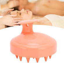 Silicone Hair Scalp Massager Brush for All Hair Types Orange Pink