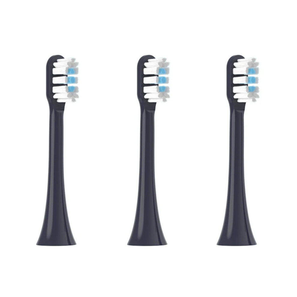 Replacement Toothbrush Heads Compatible with Xiaomi T301 T302 T501, Soft Bristles Purple 3 Pack
